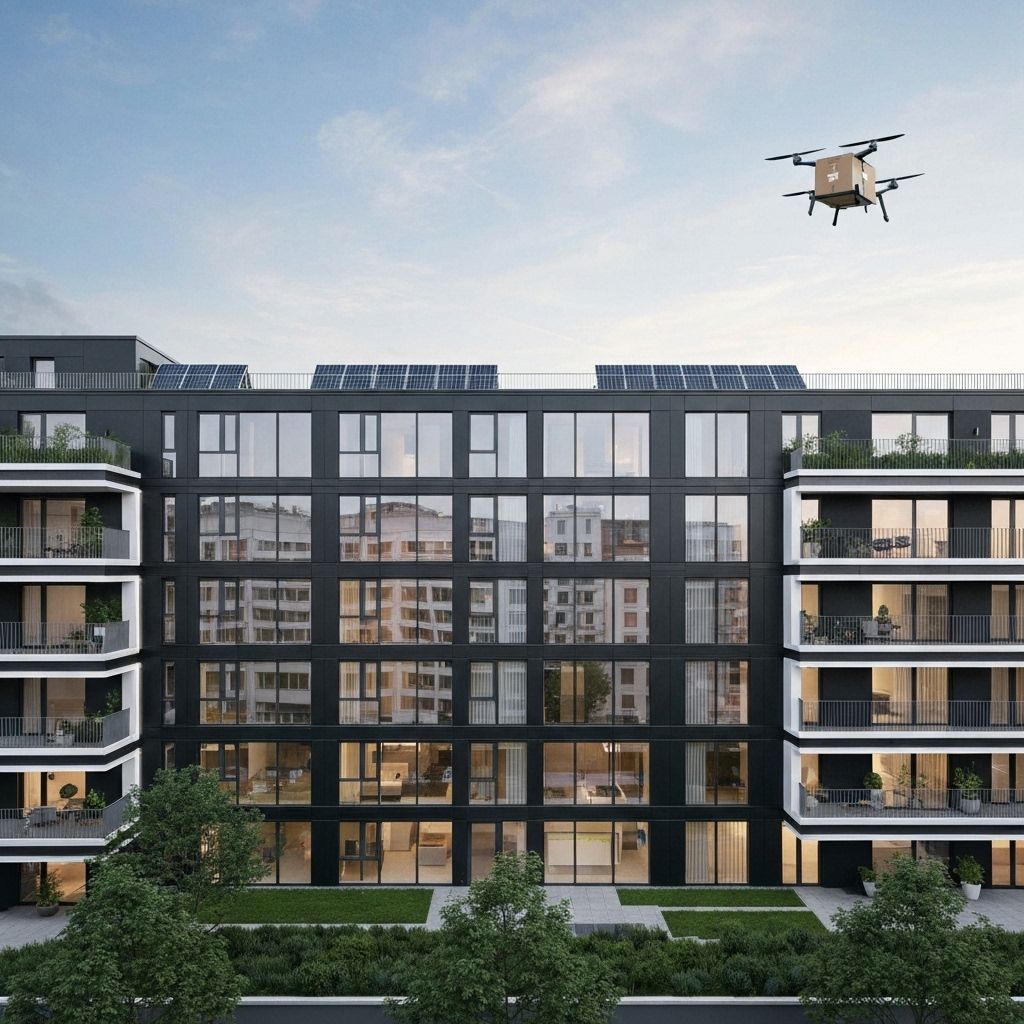 Modern apartment building