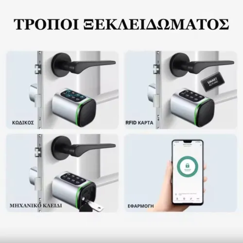 Έξυπνη κλειδαριά EY-F207 (μύλος) - view 5